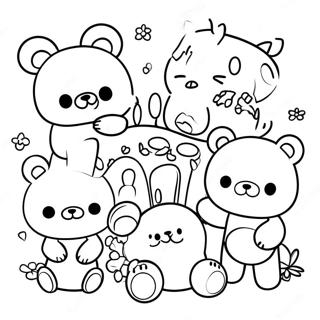 Niedlicher Rilakkuma Und Freunde Ausmalbild 13601-10696