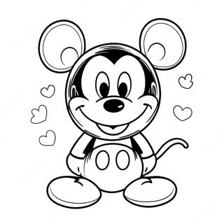 Mickey Mouse Valentinstag Ausmalbild 13680-10757