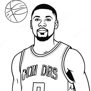 Bunter Nba Basketballspieler Ausmalbild 14501-11415