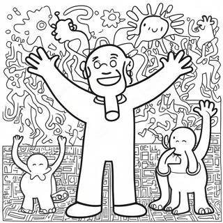 Keith Haring Ausmalbild 14690-11575