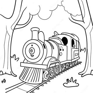 Choo Choo Charles In Einem Spooky Wald Ausmalbild 14701-11571