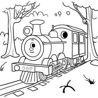 Choo Choo Charles In Einem Spooky Wald Ausmalbild 14701-11572