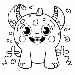 Liebenswertes Gruseliges Kawaii Monster Ausmalbild 1551-1230