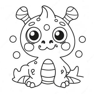 Liebenswertes Gruseliges Kawaii Monster Ausmalbild 1551-1232