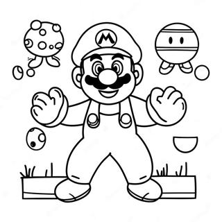 Mario Power-Ups Ausmalbilder