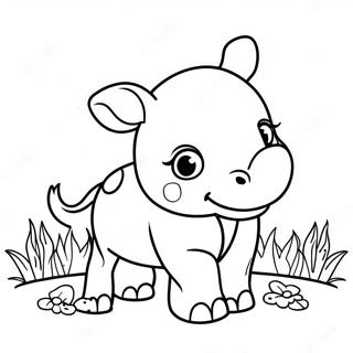 Susses Baby Nashorn Ausmalbild 20833-16461