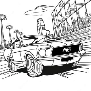 Ford Mustang Rennen In Aktion Ausmalbild 22763-17981