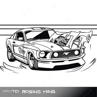 Ford Mustang Rennen In Aktion Ausmalbild 22763-17982