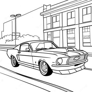 Ford Mustang Rennen In Aktion Ausmalbild 22763-17983