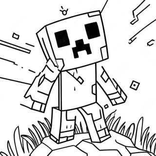 Creeper Minecraft Ausmalbild 22-21