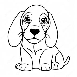 Basset Hound Welpe Ausmalbild 27434-21678