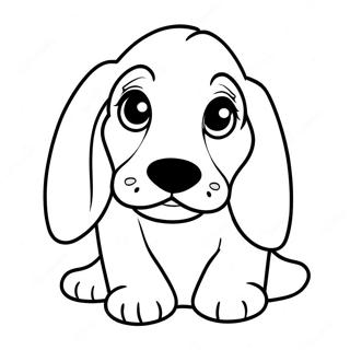 Basset Hound Welpe Ausmalbild 27434-21680