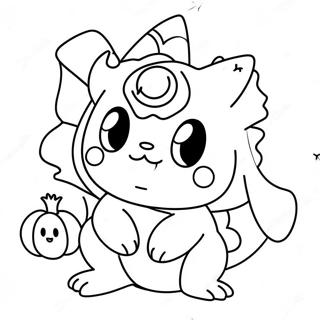 Niedliche Halloween Pokemon Ausmalbilder