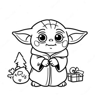 Baby Yoda Weihnachtsbaum Ausmalbild 29944-23682