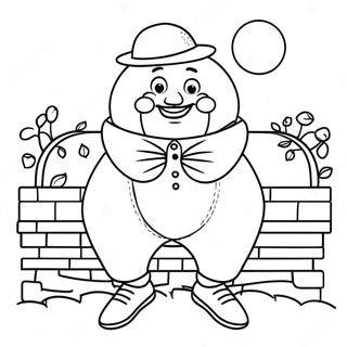 Humpty Dumpty Sitzt Auf Einer Mauer Ausmalbild 33403-26403