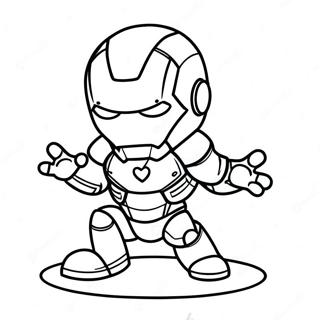 Liebenswerter Baby Marvel Chibi Iron Man Ausmalbild 36764-29074