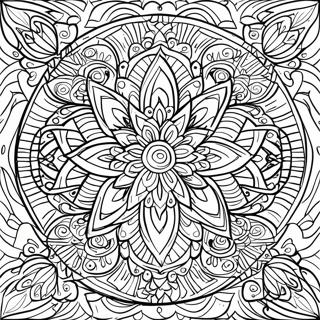 Symmetrisches Mandala Ausmalbild 38033-30080