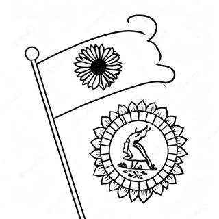 Indische Flagge Ausmalbilder