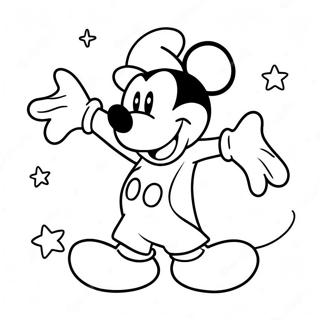 Magischer Zauberer Mickey Mit Sternen Ausmalbild 41704-32957