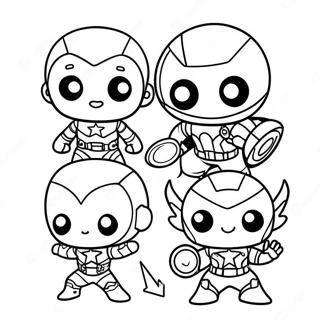 Niedliche Chibi Avengers Ausmalbilder