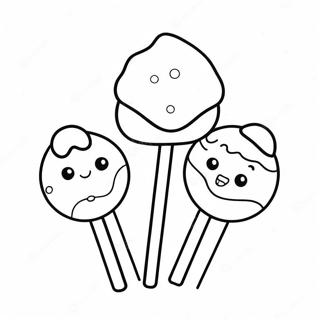 Bunter Cake Pop Turm Ausmalbild 45274-58874