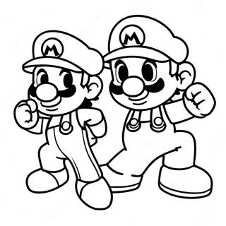 Abenteuerlicher Mario Und Sonic Ausmalbild 45304-35805