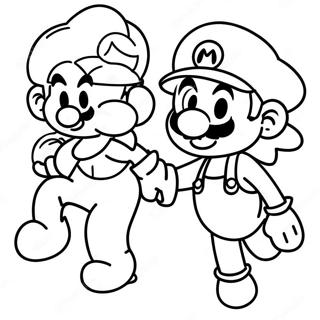 Abenteuerlicher Mario Und Sonic Ausmalbild 45304-35806