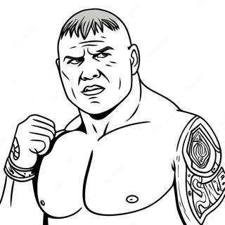 Brock Lesnar Intensives Gesicht Ausmalbild 45723-36137