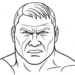 Brock Lesnar Intensives Gesicht Ausmalbild 45723-36140