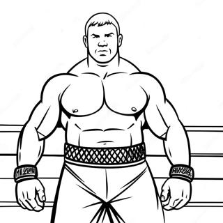 Brock Lesnar Muskulose Pose Ausmalbild 45724-36133