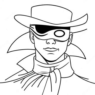 Zorro Mit Seiner Ikonischen Maske Ausmalbild 49424-39090