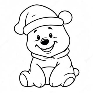 Festlicher Winnie Puuh Mit Weihnachtsmutze Ausmalbild 50244-39764