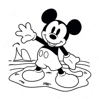 Mickey Mouse Strandspass Ausmalbild 50944-40289