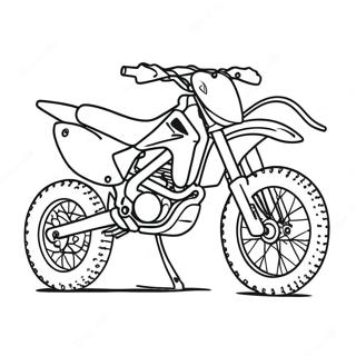 Cooles Ausmalbild Von Einem Honda Dirt Bike Beim Rennen 53304-42165