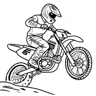 Cooles Ausmalbild Von Einem Honda Dirt Bike Beim Rennen 53304-42167