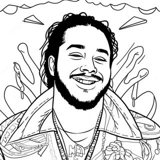 Post Malone Ausmalbild 53403-42249