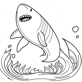 Megalodon Hai Brullend Ausmalbild 54164-42856