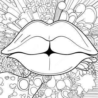 Pop Art Lippen Ausmalbilder