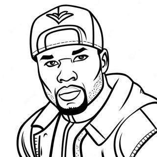 50 Cent Ausmalbild 54373-43020