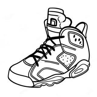 Bunter Jordan 6 Sneaker Ausmalbild 55224-43683