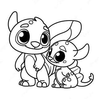 Stitch Und Toothless Ausmalbild 57003-45106