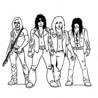 Motley Crue Rockband Ausmalbild 57484-45489