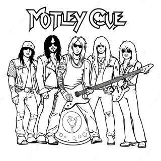 Motley Crue Rockband Ausmalbild 57484-45490