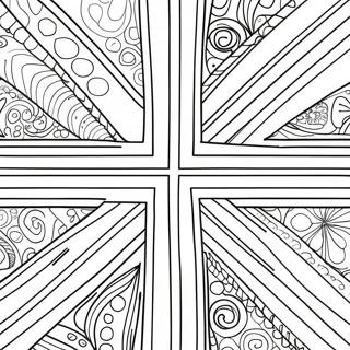 Union Jack Mit Lustigen Mustern Ausmalbild 58064-45931