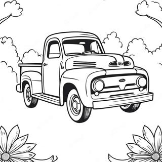 Klassischer Ford Truck Mit Vintage Design Ausmalbild 5821-4633