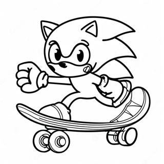 Sonic Skateboard Ausmalbilder