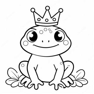 Niedlicher Susser Frosch Mit Krone Ausmalbild 61844-48933