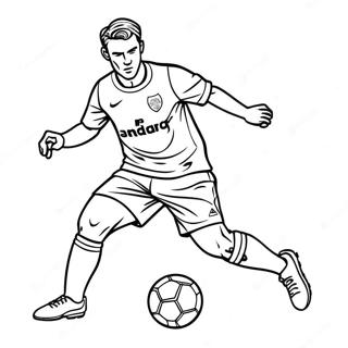 Fussballspieler Der Den Ball Dribbelt Ausmalbild 62243-49265