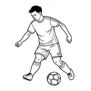 Fussballspieler Der Den Ball Dribbelt Ausmalbild 62243-49266