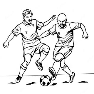 Spannendes Fussballspiel Ausmalbild 62244-49257